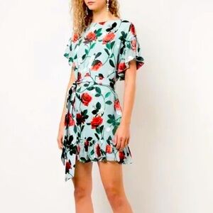 Alice + Olivia Ella Mae drop shoulder floral dress💥